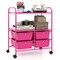 Multi-Purpose Storage Cart with 4 Drawers and Shelves Rolling Organization Solution for Home or Office